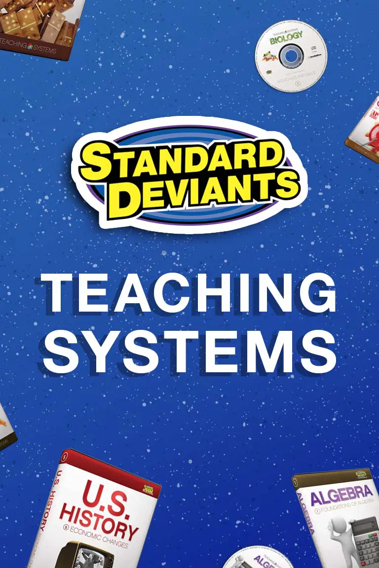 Standard Deviants educational materials collage.