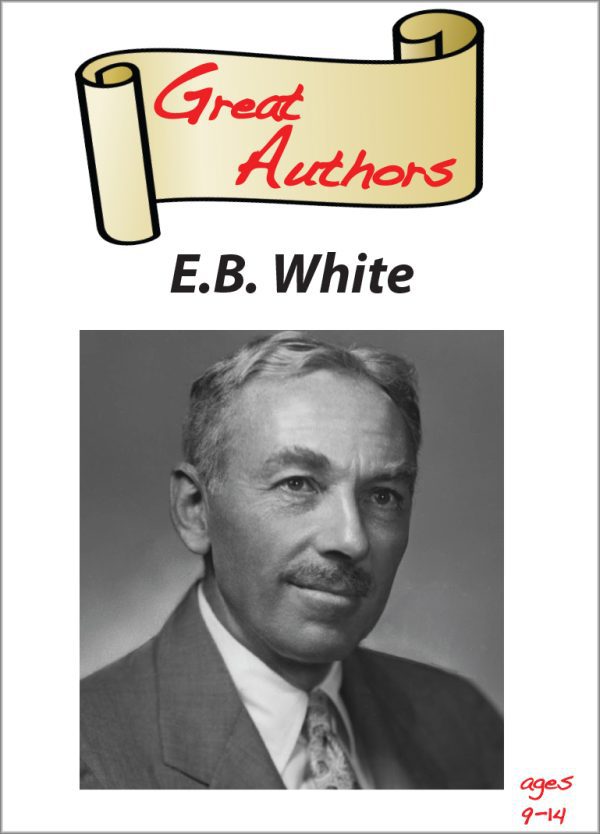 Great authors EB white poster in black and white